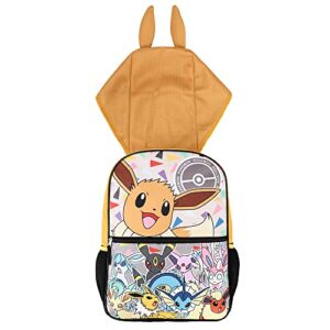 pokemon eevee kids 16’’ hooded backpack