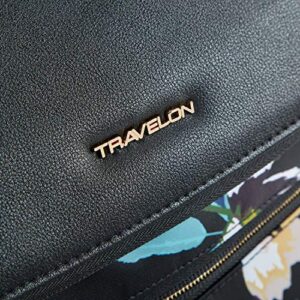 Travelon Addison-Anti-Theft Backpack, Midnight Floral, One Size