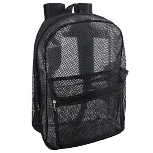 Transparent Mesh Backpacks for School Kids, Beach, Travel - Mesh See Through Backpack with Padded Straps