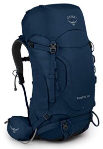 osprey kestrel 38 men’s backpacking backpack, loch blue, medium/large