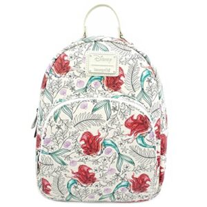 loungefly the little mermaid ariel pattern faux leather mini standard