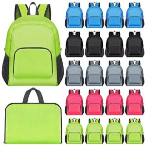 40 pieces backpacks 17 inch foldable lightweight backpack travel book bag assorted colors bookbags bulk backpacks for kids school student outdoor