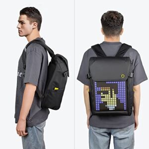 Divoom LED Display Laptop Backpack with App Control, 17 Inch Cool DIY Pixel Art Animation Fashion Backpack, Unique Gift for Men or Women