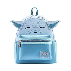 loungefly star wars: yoda hologram backpack, glow in the dark (amazon exclusive)