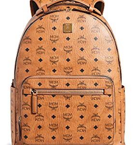 MCM Men's Stark Backpack 40, Cognac, Brown, One Size