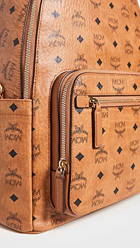 MCM Men's Stark Backpack 40, Cognac, Brown, One Size