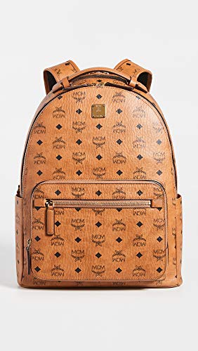 MCM Men's Stark Backpack 40, Cognac, Brown, One Size