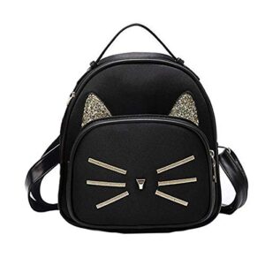 xmrsoy teen girls cute cat velvet backpack daypack portable shoulder bag,small