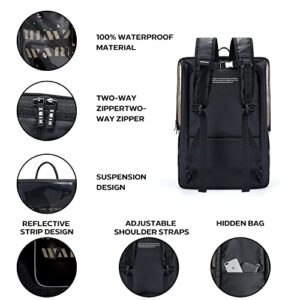 Clear Laptop Backpack Heavy Duty, 17 Inch Trendy Laptop Backpack, Water Resistant Transparent Travel Bags Apply to Men/Women, Amber Clear Glue Material, Built in Detachable Laptop Sleeves (Black)