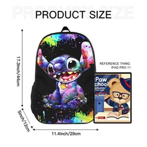 Cute Anime Backpack 17 Inch Large Capacity Multifunction Backpacks Lightweight Sports Travel Laptop Bag Daypack Gifts