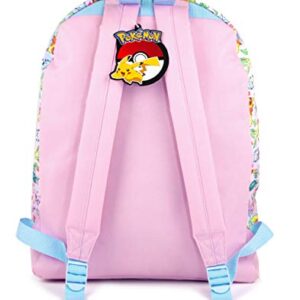 Pokemon Backpack Pikachu Eevee Besties Pink Glitter Bag