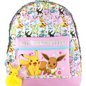 Pokemon Backpack Pikachu Eevee Besties Pink Glitter Bag