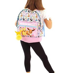 Pokemon Backpack Pikachu Eevee Besties Pink Glitter Bag