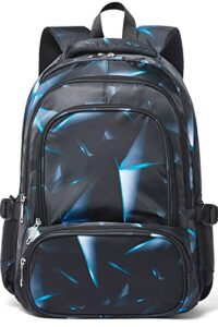 bluefairy boys backpack elementary kids school bags middle school primary school bookbags lightweight sturdy durable gift with plenty of pockets age 5-9（black&blue