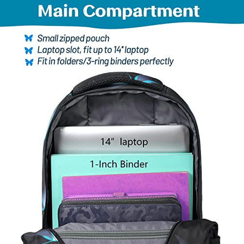 BLUEFAIRY Boys Backpack Elementary Kids School Bags Middle School Primary School Bookbags Lightweight Sturdy Durable Gift with Plenty of Pockets Age 5-9（Black&Blue