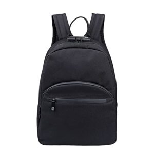 firedog mini smell proof backpack with lock for men women, smell proof bookbag for travel (black)