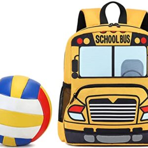 Toddler Backpack Boy Girls Preschool School Bus Bookbag Kindergarten 3D Daycare Bags Lunch Box