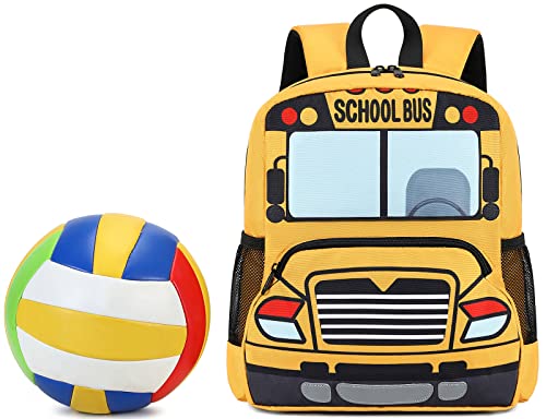 Toddler Backpack Boy Girls Preschool School Bus Bookbag Kindergarten 3D Daycare Bags Lunch Box