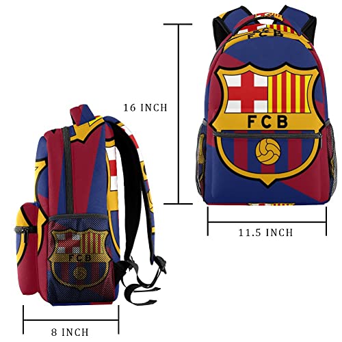 Color Flag Fo Barcelona Emblem Backpack Students Shoulder Bags Travel Bag College School Backpacks, Multi, 29.4x20x40cm/11.5x8x16 in, (sjb-004)