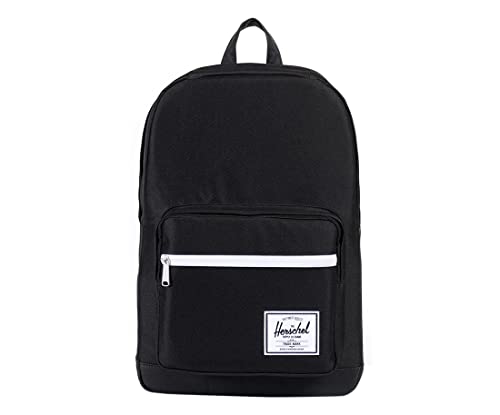 Herschel Pop Quiz Backpack, Black/Black Synthetic Leather, Classic 22L