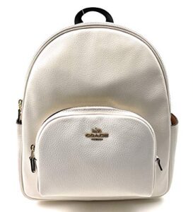 coach women’s court backpack in soft pebbled leather (im/chalk)