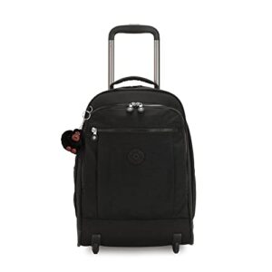 kipling women’s gaze large rolling, durable, wheeled backpack with adjustable shoulder straps, nylon book bag, true black