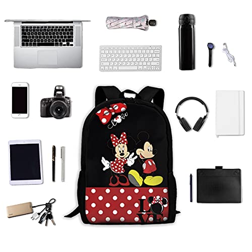Red Backpack 17 Inch Large Laptop Backpack Cute Bookbag for Men Women…