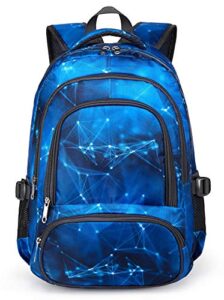 bluefairy boys backpack for kids elementary school bags kindergarten middle school bookbags lightweight durable girls gift (stars,blue)