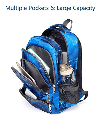 BLUEFAIRY Boys Backpack for Kids Elementary School Bags Kindergarten Middle School Bookbags Lightweight Durable Girls Gift (Stars,Blue)