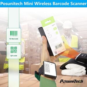 Posunitech Glove Barcode Scanner 2D GS02 Wearable Zebra SE4107 Reader IP65 Touch Scanning NFC Support Multi-Language for Warehouse, Management System,