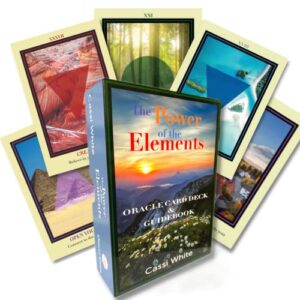 the power of the elements oracle cards. 45-card deck and guidebook. beautiful colorful images and divinely channeled messages for lovers of oracle cards