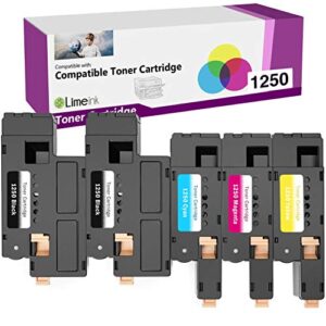 limeink compatible toner cartridge replacement for dell c1760nw toner cartridges 1250 for dell printer cartridges c1765nfw for dell c1765nf toner cartridges 1355cnw toner for dell c1760nw 5 pack