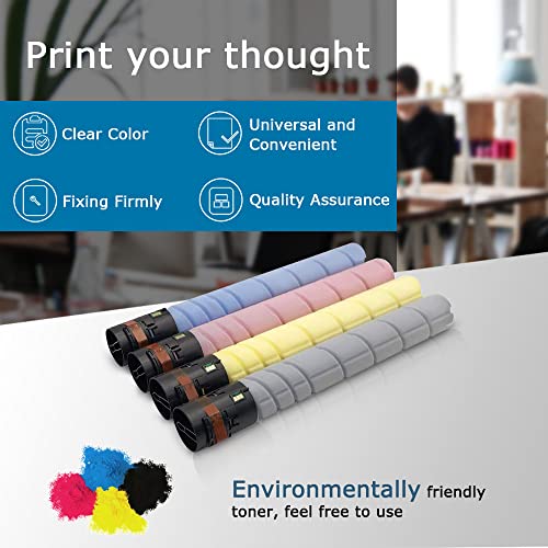 Leize Compatible TN321 Toner Cartridge Replacement for Konica Minolta Bizhub C224e C364e C284e C224 C284 C364 C7822 C7828 Series Printers | TN321K TN321C TN321M TN321Y Ink [KCMY-4PACK]