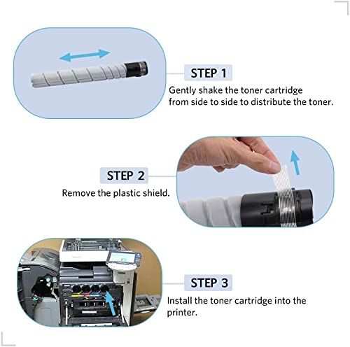 Leize Compatible TN321 Toner Cartridge Replacement for Konica Minolta Bizhub C224e C364e C284e C224 C284 C364 C7822 C7828 Series Printers | TN321K TN321C TN321M TN321Y Ink [KCMY-4PACK]