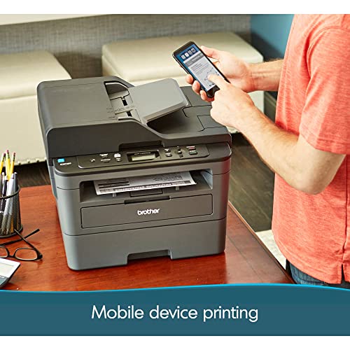 Brother DCP-L2550DWA All-in-One Wireless Monochrome Laser Printer - Print Scan Copy - 36 ppm, 2400 x 600 dpi, 8.5 x 14, 250-Sheet, 50-Sheet ADF, Automatic Duplex Printing, Broage Printer Cable