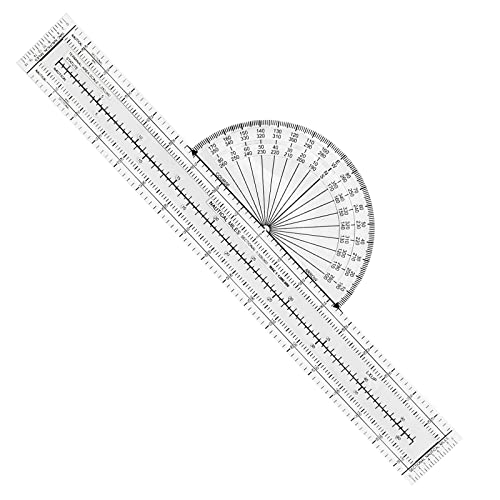 Premier Fixed Plotter for Pilots, Efficiently Plotting Tool for Pilots, Planning Flight Routes, Accurate Scale, Transparent