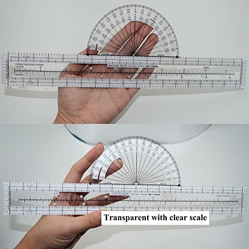 Premier Fixed Plotter for Pilots, Efficiently Plotting Tool for Pilots, Planning Flight Routes, Accurate Scale, Transparent