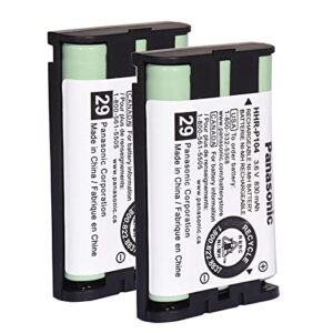 zu-battery 2 pack 3.6v 830mah nimh aaa cordless phone battery for panasonic hhr-p104 replacement battery