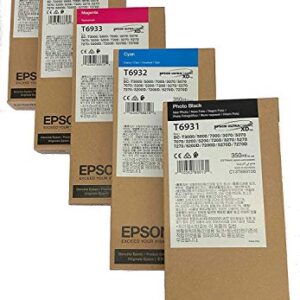 EpsonT3000, T3720, T5000, T5720, T7000, T7270 Ultrachrome 350 mL Ink Set for SureColor T-Series Printers, Black