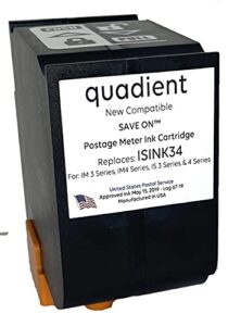 new compatible isink34 quadient neopost compatible ink cartridge for im 3, im4, is3 & 4 series mailing machines – manufactured w/ new components