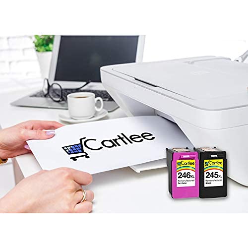 Cartlee 2 Remanufactured PG-245xl CL-246xl High Yield Ink Cartridges Replacement for iP2820 MG2420 MG2920 MG2922 MG2520 MG2924 MX492 Shows Ink Level