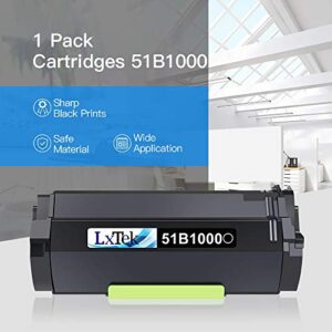 LxTek Compatible Toner Cartridge Replacement for Lexmark 51B1000 to use with MS417DN MS317DN MS517DN MS617DN MX517DE MX617DE MX317DN MX417DE Printers (Black, 1 Pack)