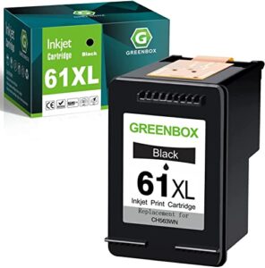 greenbox remanufactured ink cartridge replacement for 61xl 61 xl for envy 4500 5530 5534 5535 deskjet 1000 1010 1510 1512 2540 3050 3510 3050a officejet 2620 4630 4635 printer (1 black)