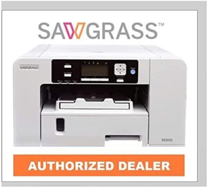 sawgrass sg500 sublimation printer with inks, 330 sheets sublimax paper, 3 rolls tape, white