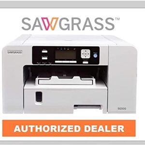 Sawgrass SG500 Sublimation Printer with Inks, 330 SHEETS SUBLIMAX Paper, 3 Rolls Tape, White