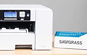 Sawgrass SG500 Sublimation Printer with Inks, 330 SHEETS SUBLIMAX Paper, 3 Rolls Tape, White