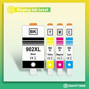 S SMARTOMNI 【Latest Firmware Version】 Compatible 902 XL Ink Cartridge Replacement for HP 902 902XL Ink Cartridge for use in HP OfficeJet 6950 6951 6954 6956 6958 Pro 6978 6968 6954 6960 6962 6975