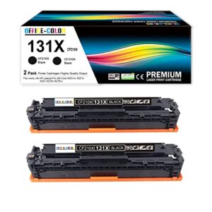 2 pack 131x black high-yield toner cartridge works with hp laserjet pro 200 color m251nw m251n m251 m276n m276nw printer ink cf210x