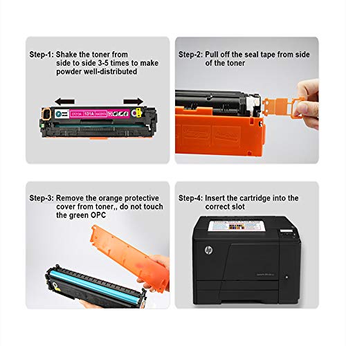 2 Pack 131X Black High-Yield Toner Cartridge Works with HP Laserjet Pro 200 Color M251nw M251n M251 M276n M276nw Printer Ink CF210X