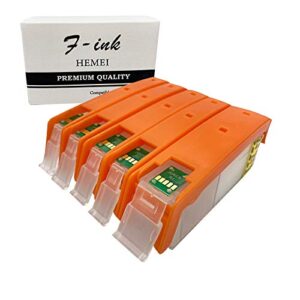 F-ink 5 Colors Empty Refillable Ink Cartridges Replacement for Canon 280XXL 281XXL PGI-280XXL CLI-281XXL for Pixma TR8620 TR8622 TS6220 TR8520 TS9520 TS6120 TR7520 TS9521C TS6320 TS702 Printer